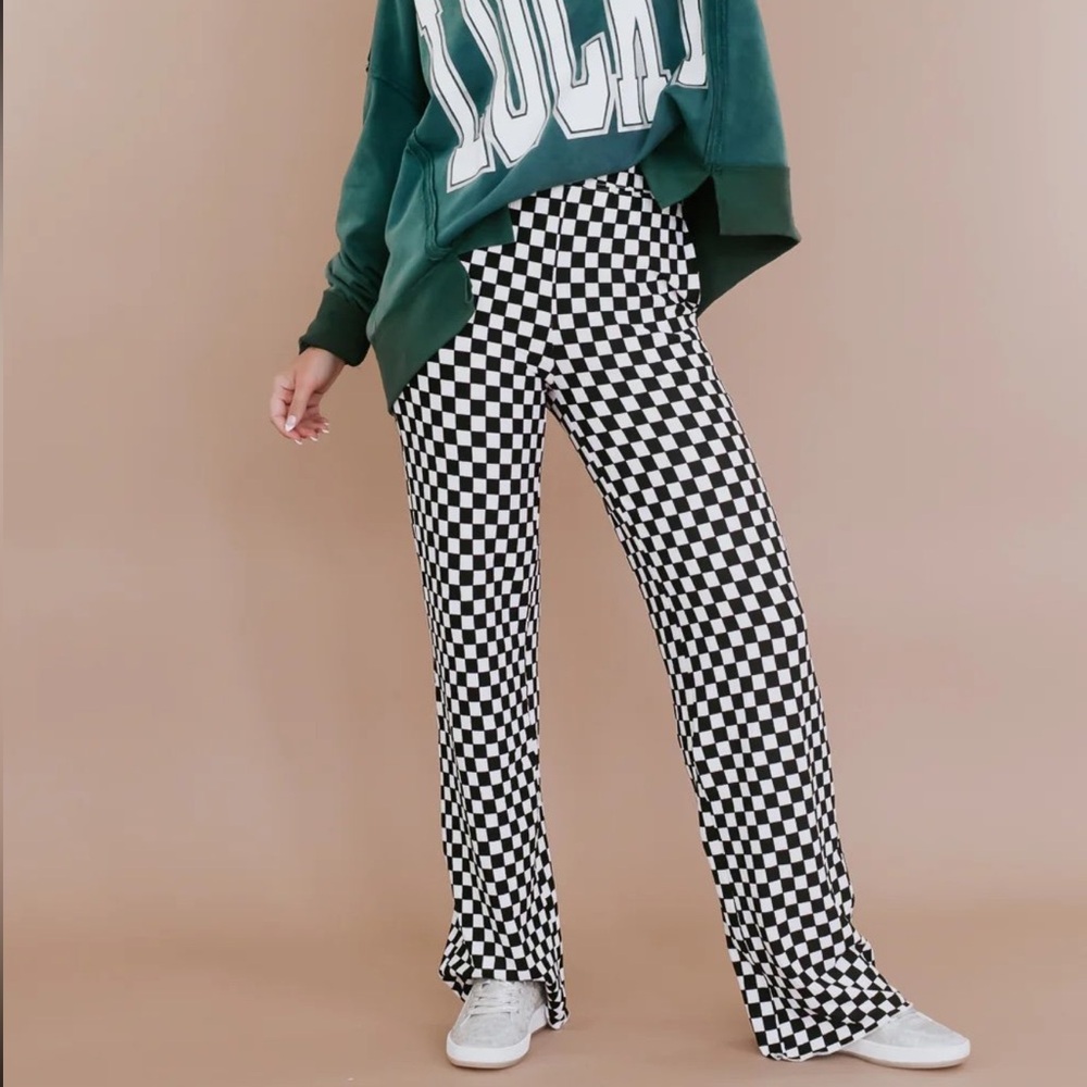 Checkered Pant White/Black